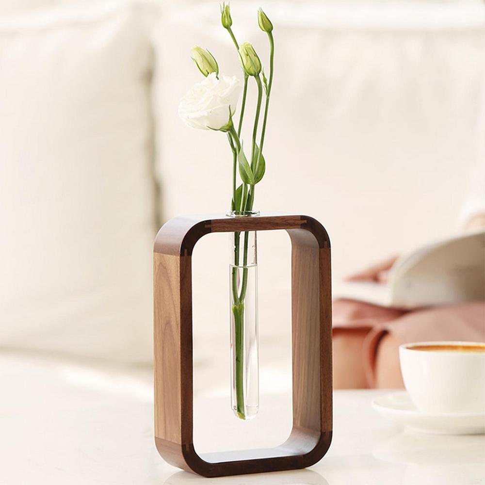 Wooden Hydroponic Vase - Office Cozy